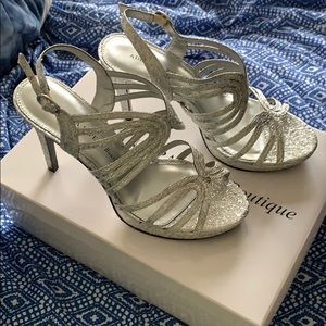 Silver Sparkle Becka Heels